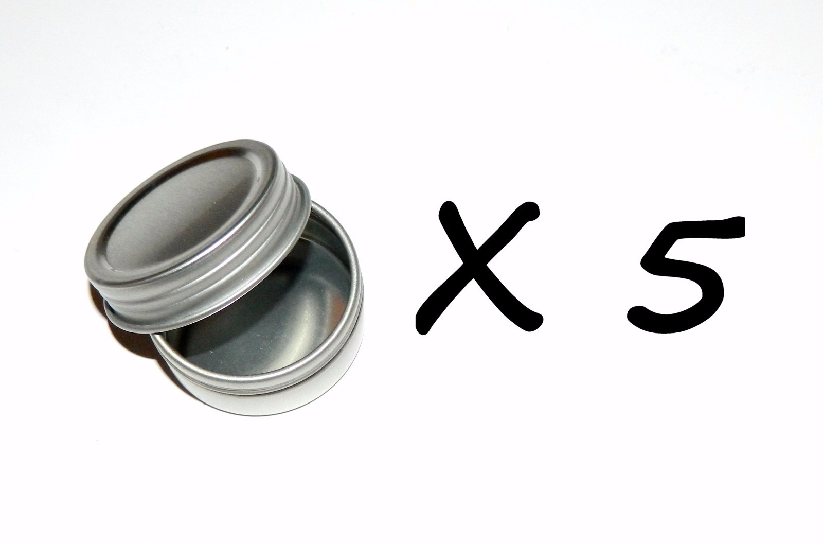 5 X 1/2 oz. Round Shallow Survival Tin Can With Screw Top Lid – Use With Crafts