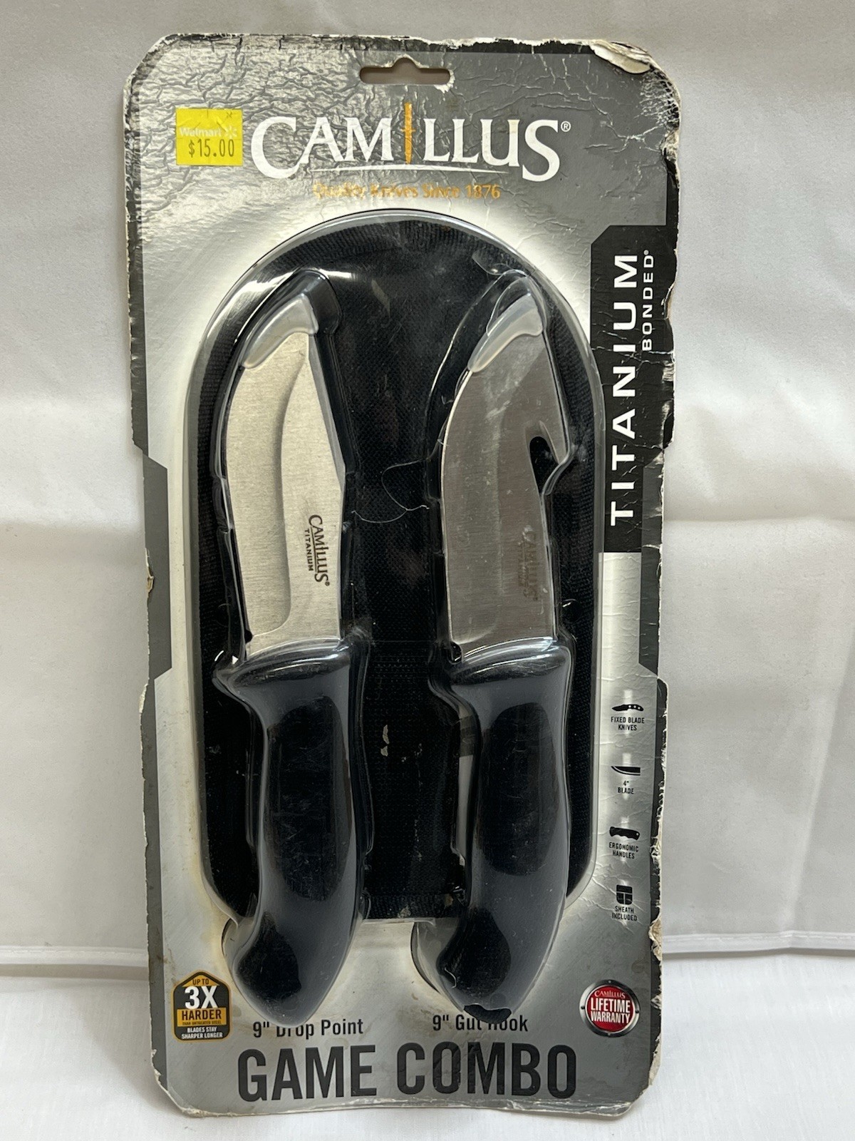 Camillus Game Combo 9″ Gut Hook Knife 9″ Drop Point Combo Kit- 2 Piece Set