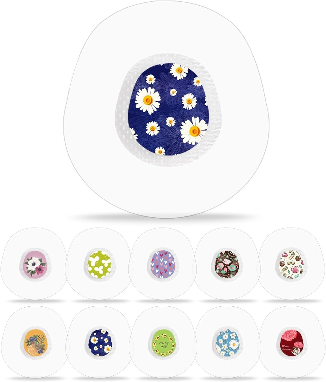 40 Pack G7 Over Patches & Floral Sensor Stickers – Waterproof & Hypoallergenic