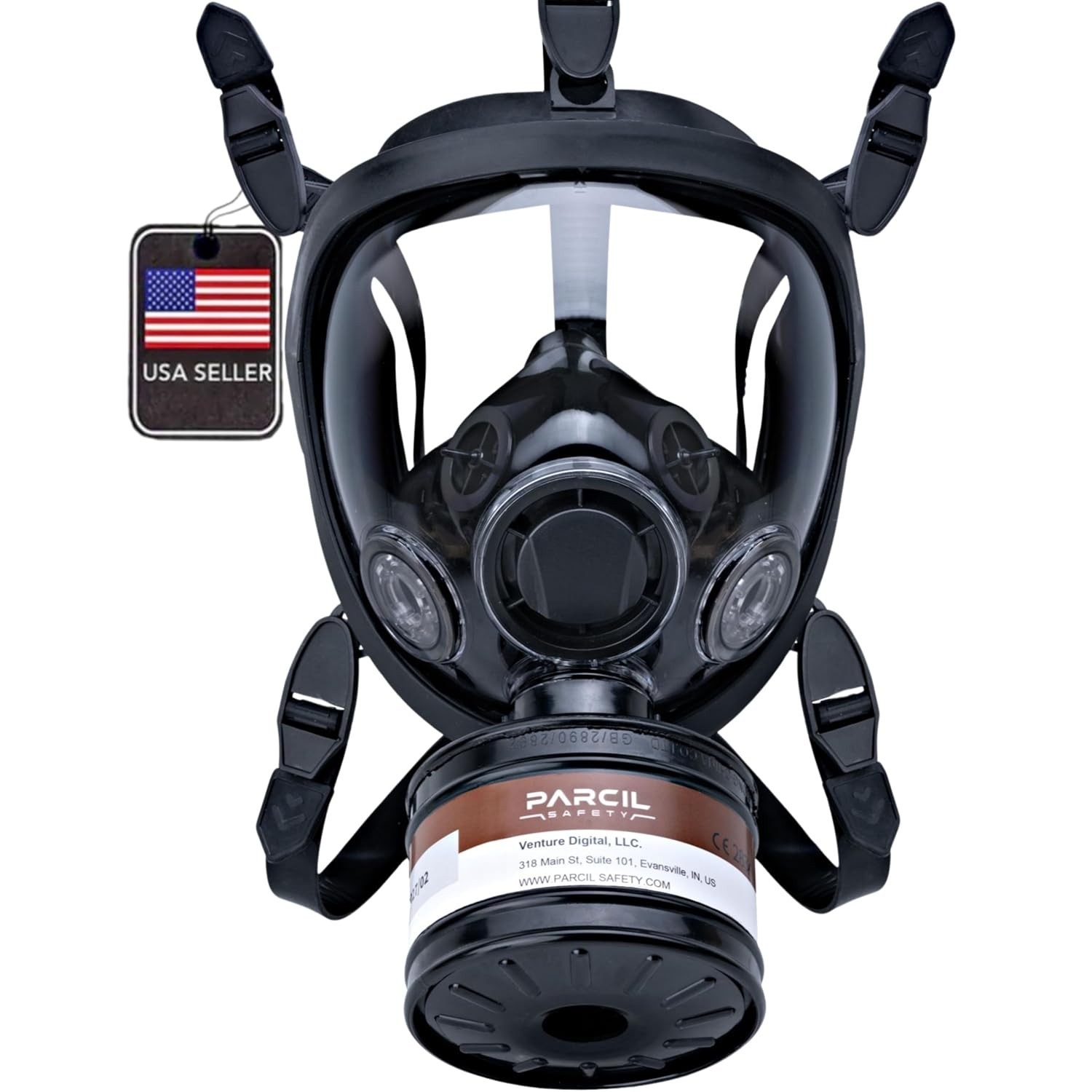 Elite Respirator Mask – Full Face, Heavy Duty, Tested, 40mm Filter, Reusable