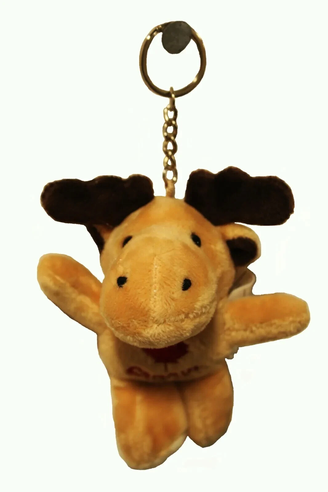 CANADA MOOSE, Red Maple Leaf KEYCHAIN..Size: 4.5″ x 2.5″ x 2″ Inch..New