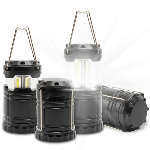 LED Camping Lantern Battery Powered 4-Pack Camping Flashlight Lantern for