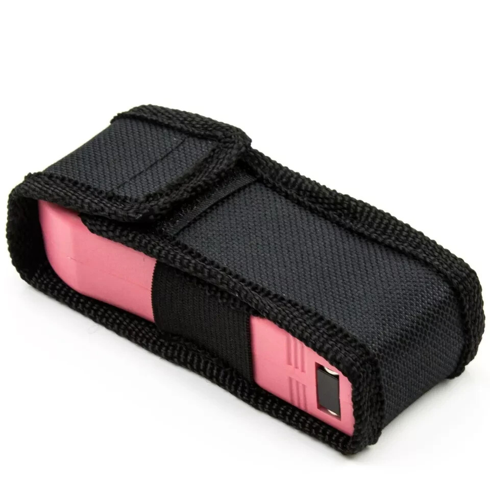 POLICE Stun Gun 398 Max Volt Mini Rechargeable LED Flashlight Pink