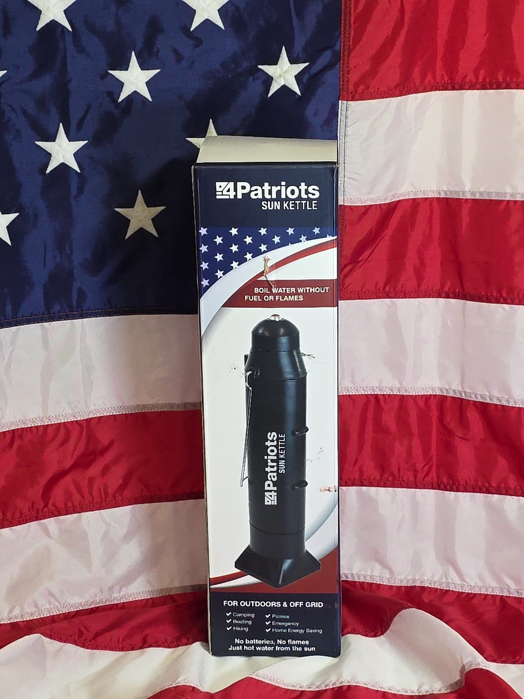 NEW 4Patriots Sun Kettle 500ml 16.9 fl oz Portable Solar Water Heater