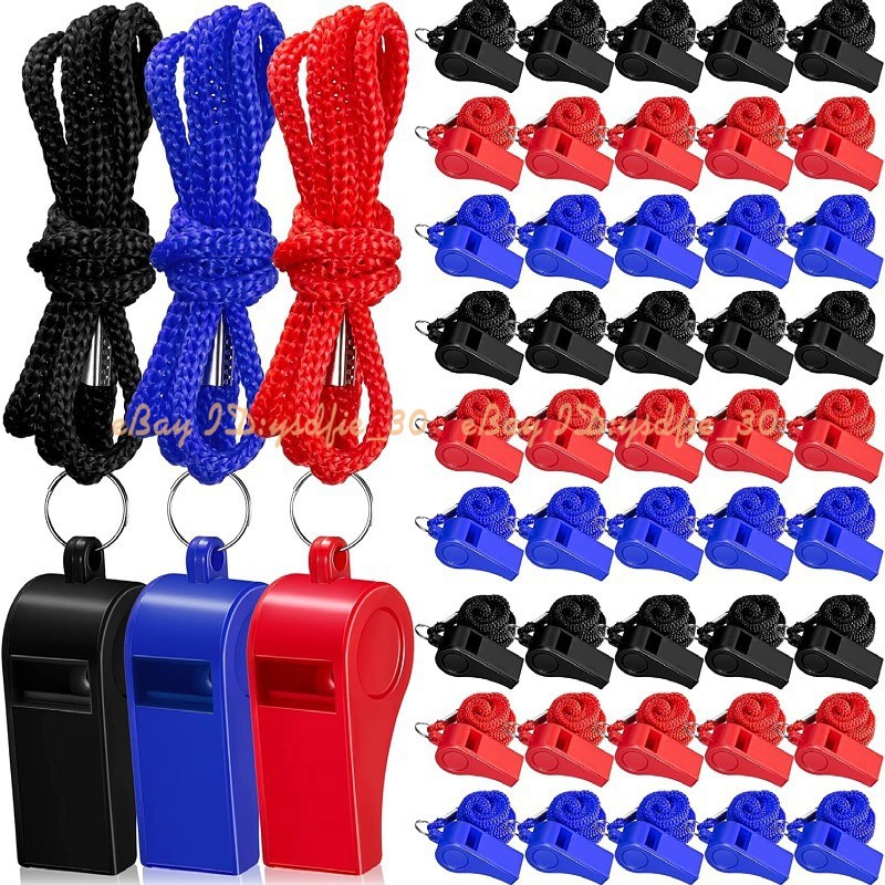 Whistle with Lanyard for Lifeguard Coach Sport Referees Training Outdoor Camping