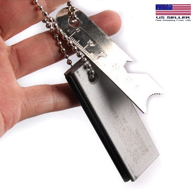 2x SOLID Magnesium Fire Starter with Flint, Striker Knife USA SELLER AND SHIPPEr