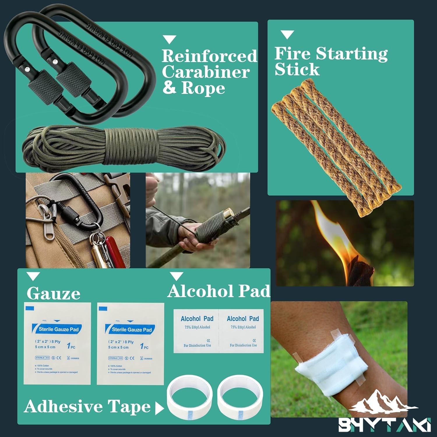 Survival Kit 37 in 1 Survival Gear, Survival Gear Tool Emergency Gift