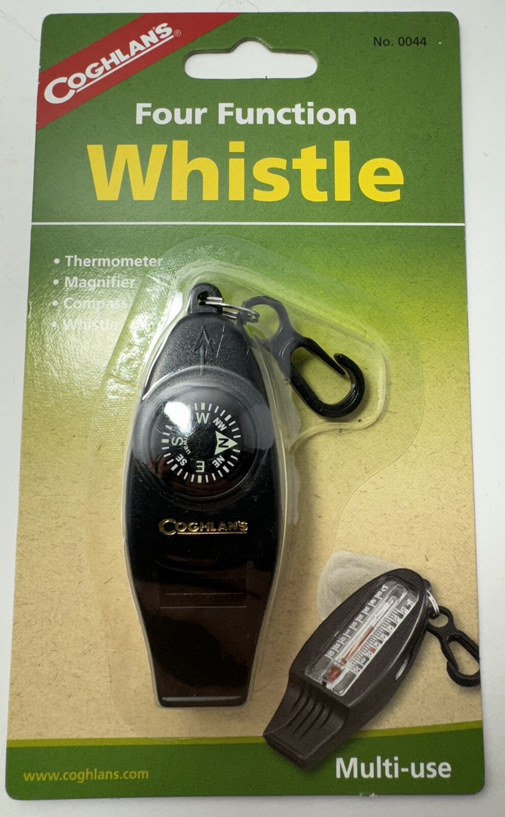 Coghlans 0044 4-Function Whistle/Thermometer/Magnifier/Compass