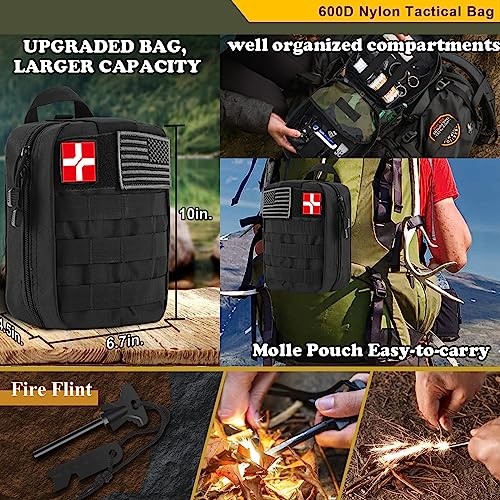 Abpir318 PCS Emergency Survival Kit, Survival Gear and Equipment First Aid Kit