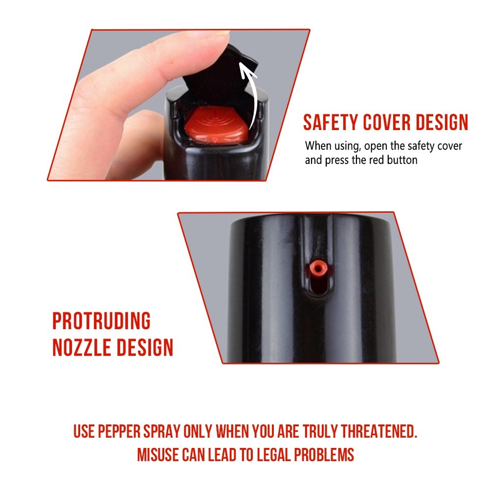 Feloiy pepper spray 2oz Safety Lock Stream Defense Security