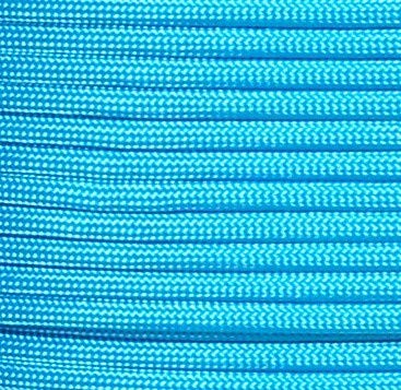 US Ropes Type III Commercial 550 Paracord 100′ Hank Made in USA Neonturquoise
