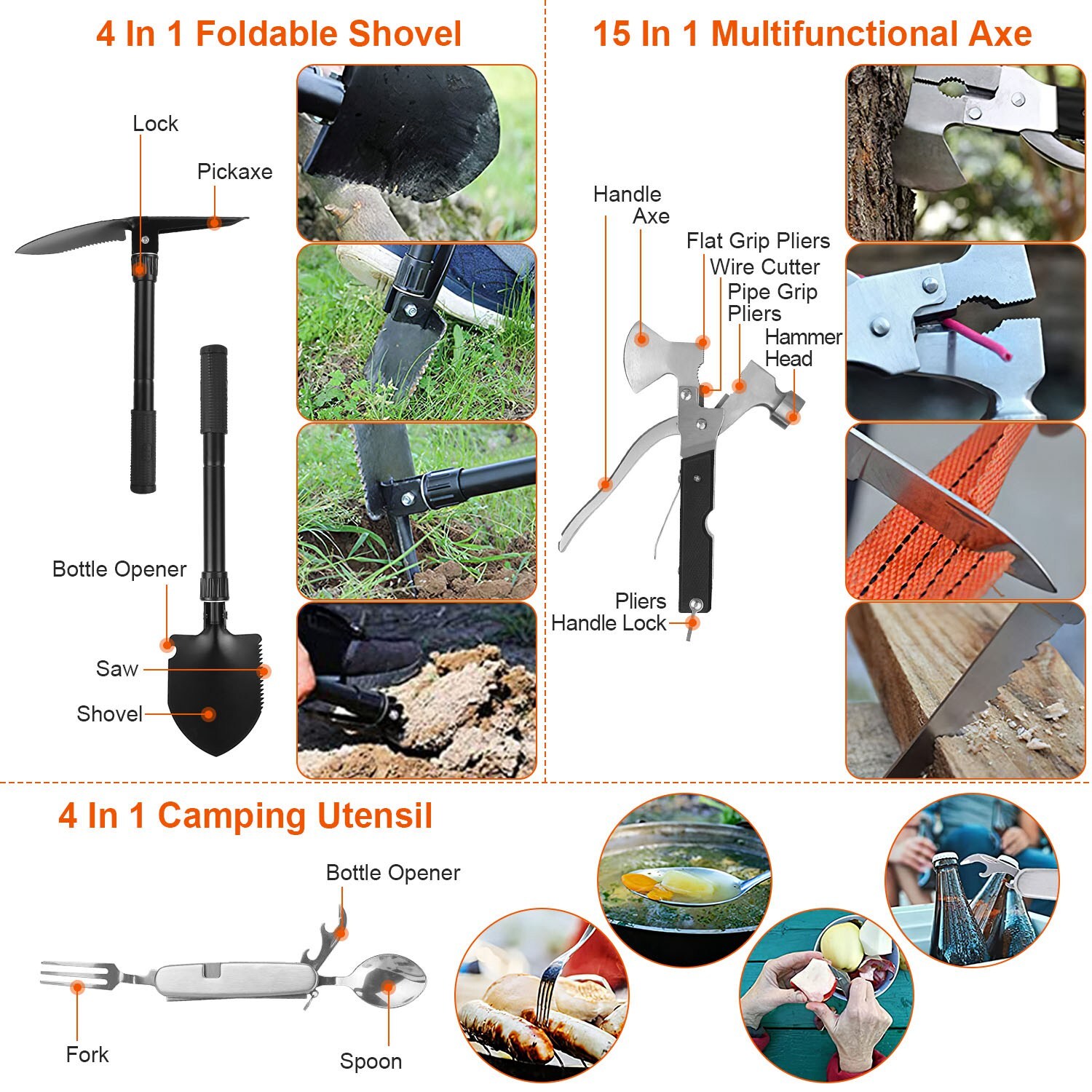 125PCS Outdoor Emergency Survival Kit and First Aid Kit Camping Survival Gear