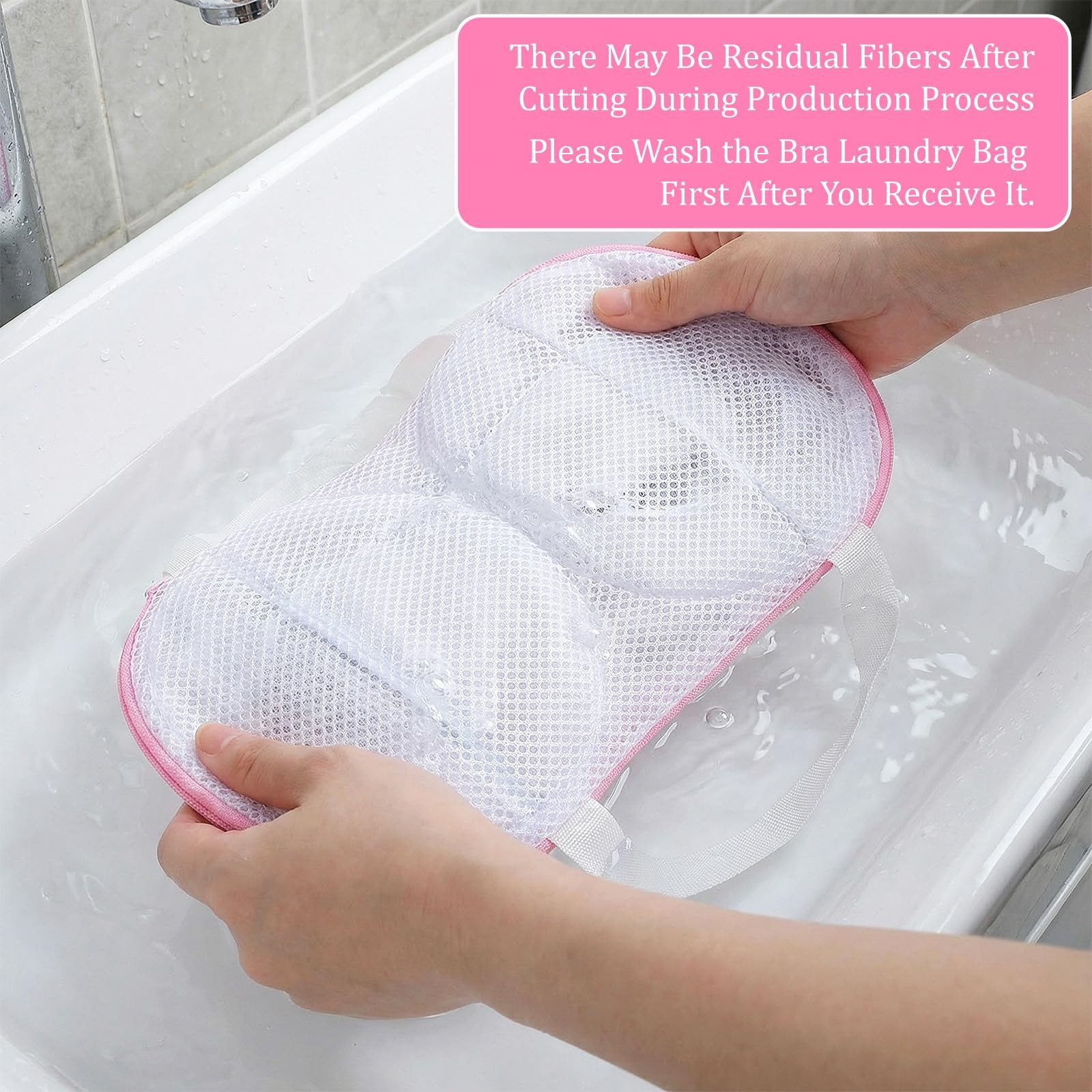 Classicseali 2pcs Bra Wash Bag,Mesh Laundry Bag for Bras with Handle Zipper,…