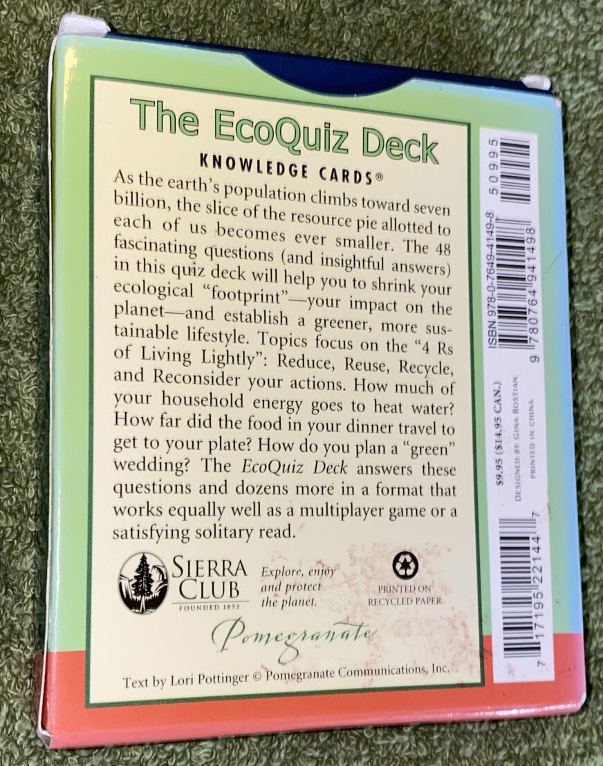 Sierra Club The Echo Quiz Deck Knowledge Cards Sealed Deck
