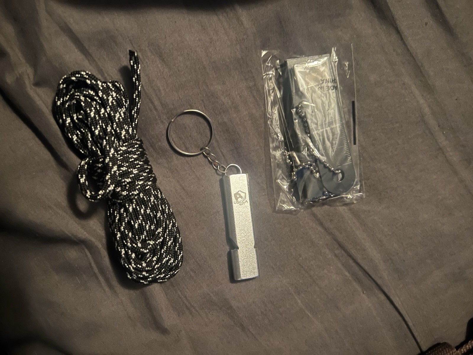 USCCA Survival Kit W/ Added Fixed Blade & Throwing Knife (Packed With Surv. Sup)