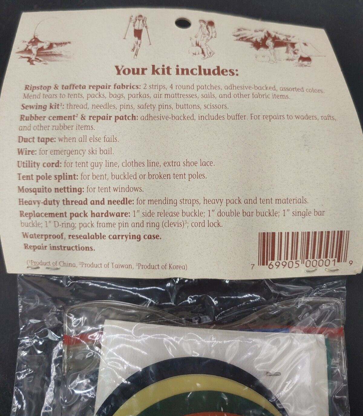 Murphy’s Law Backcountry Essential Repair Kit, Camp Hike Recreation Survival