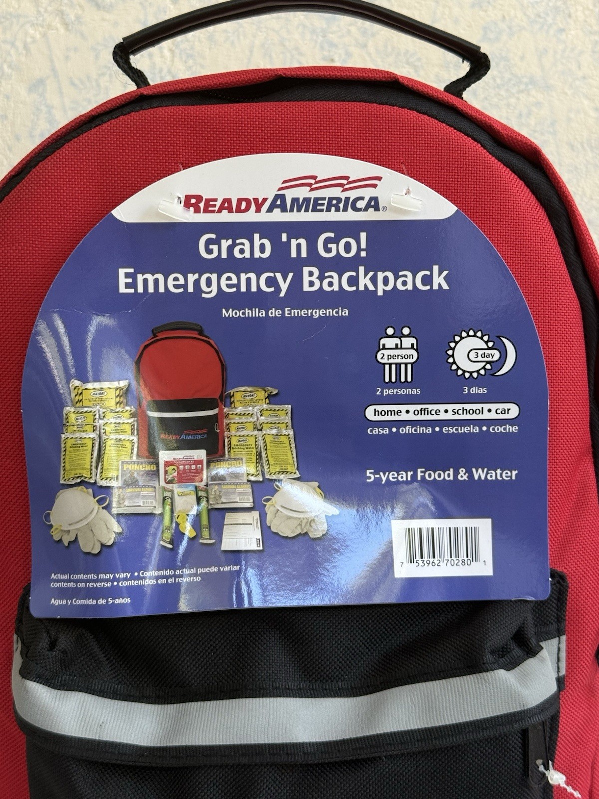 NWT Ready America 2-Person 3-Day Emergency Backpack 72 Hr Survival Kit