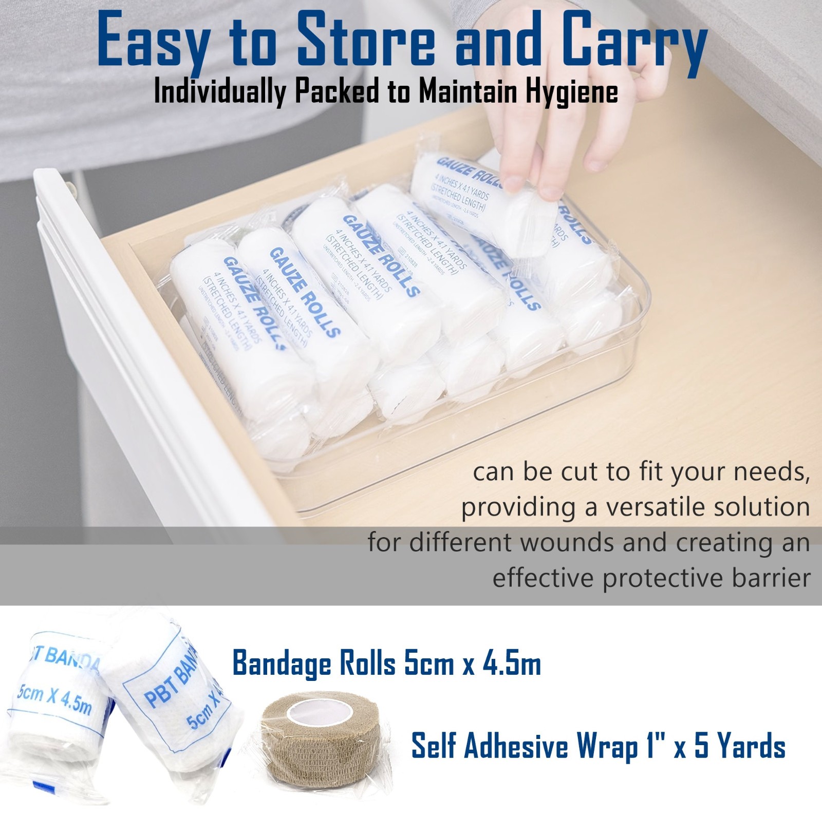 First Aid Kit – 105 Piece Mini Emergency Kits for Car, Basic Outdoor Essentials
