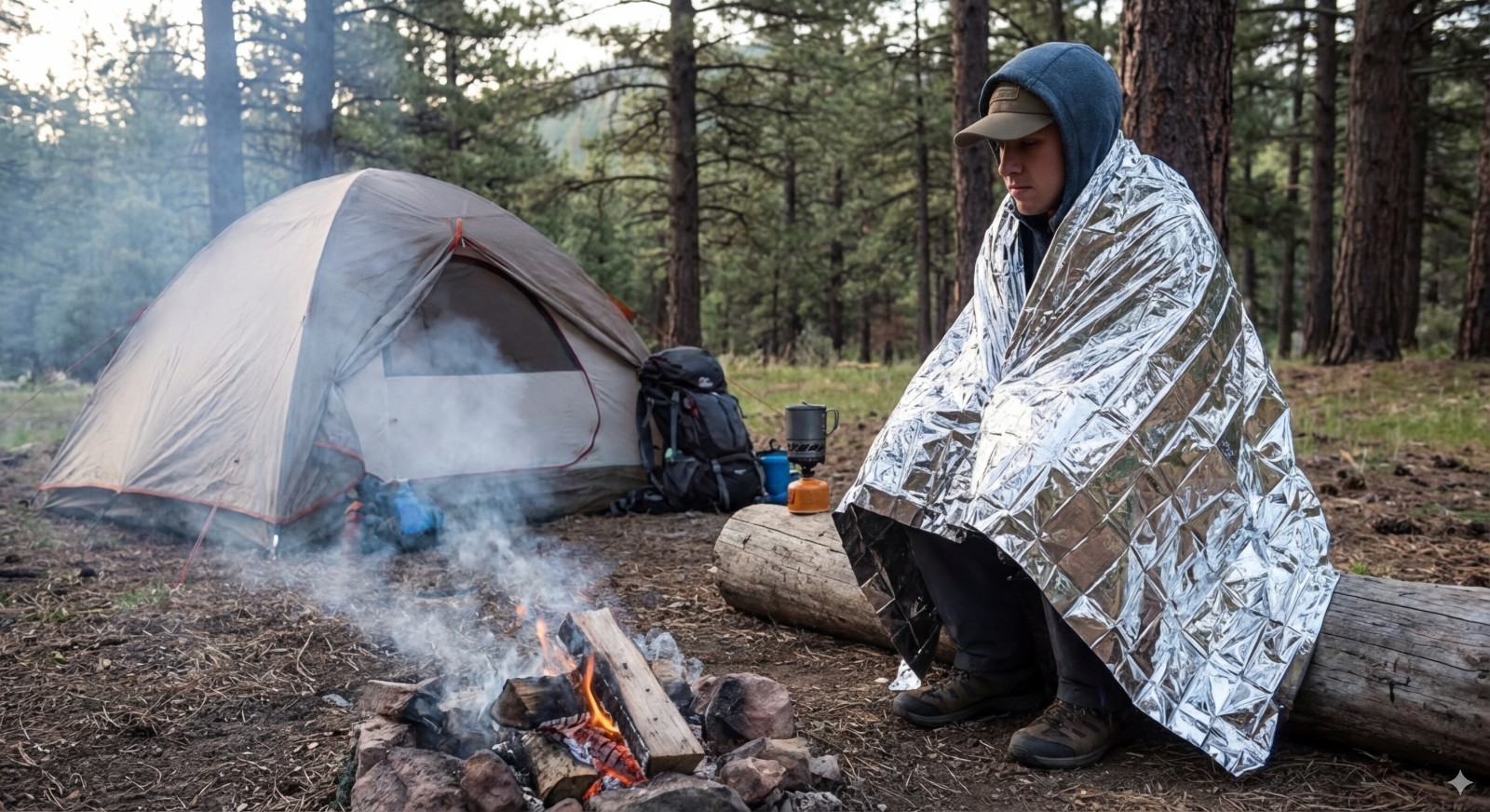 10‑Pack Emergency Mylar Thermal Rescue Blankets Waterproof, Windproof