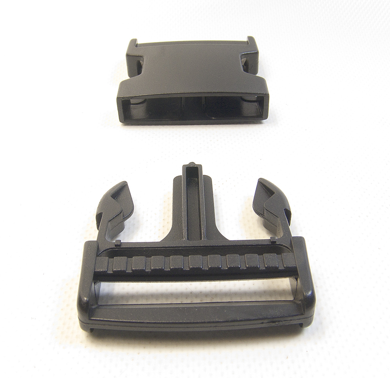 Quick Release Buckle, 2″ Inch, w/ Webbing Slide, Acetal Plastic 2 Pc. Set