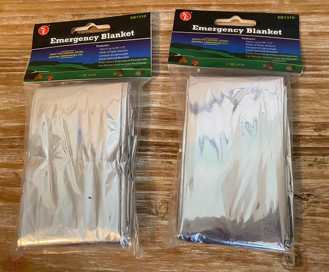 2 Emergency Survival Sleeping Blanket 52 x 84 Mylar