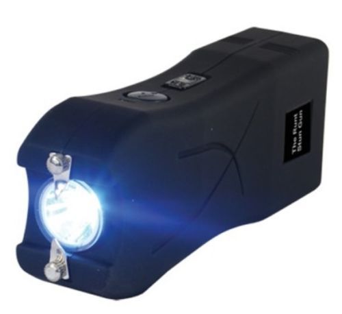 Mini Hand Pocket WOMEN Stun Gun BLK Rechargeable 80 Million Volt LED w/ HOLSTER