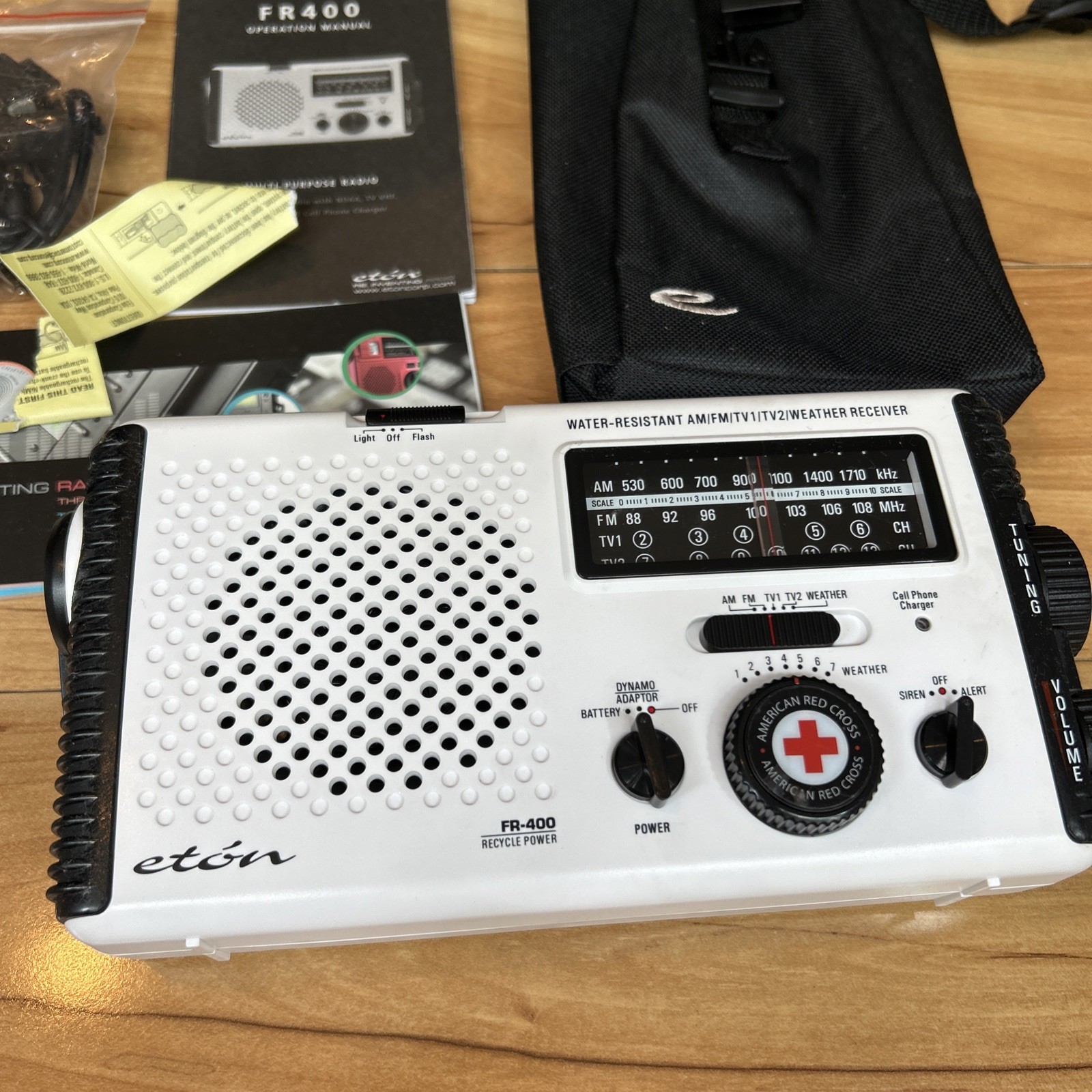 Eton FR-300 Crank Wind-Up Emergency AM/FM Radio American Red Cross Weather