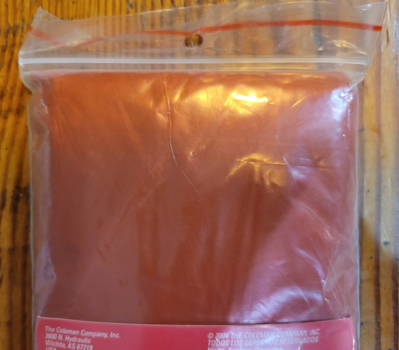 Coleman Disposable Emergency Poncho One Size Fit All Red New Sealed Vintage