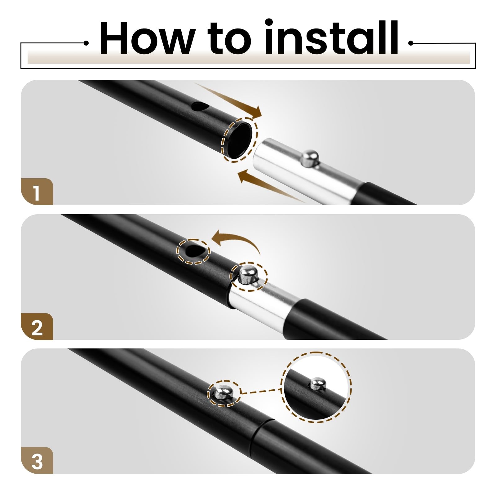 ONETIGRIS Upgraded Tent Poles – Set of 2 Adjustable Telescoping Tarp Poles,…