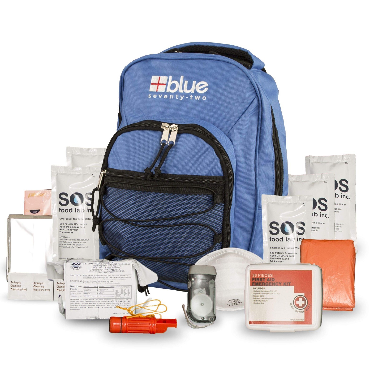72-Hour Emergency Survival Backpack Kit for 1 Person | Wildfire, Earthquake, Hur