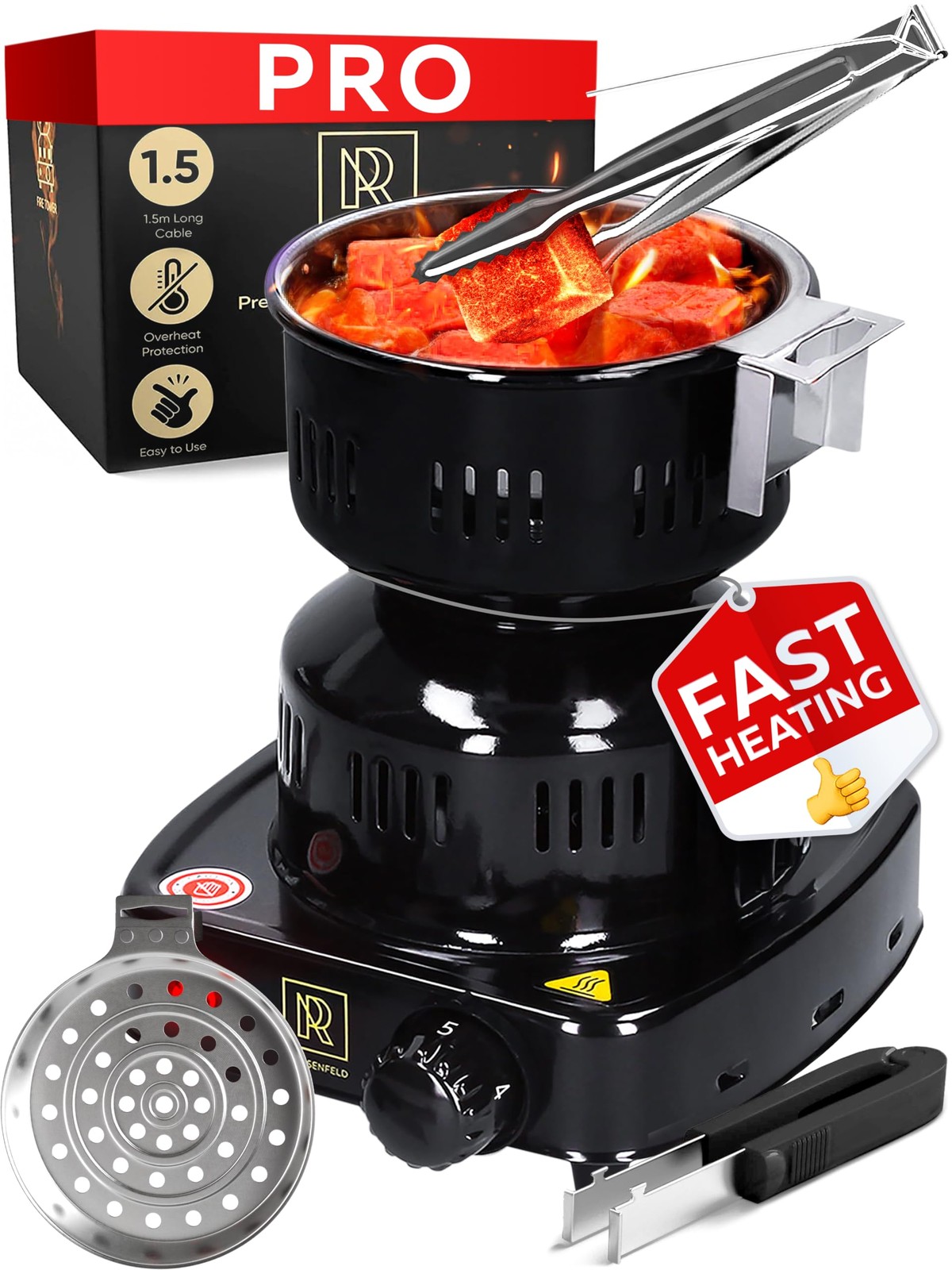 PRO Multipurpose Electric Charcoal Starter – version Black Burner