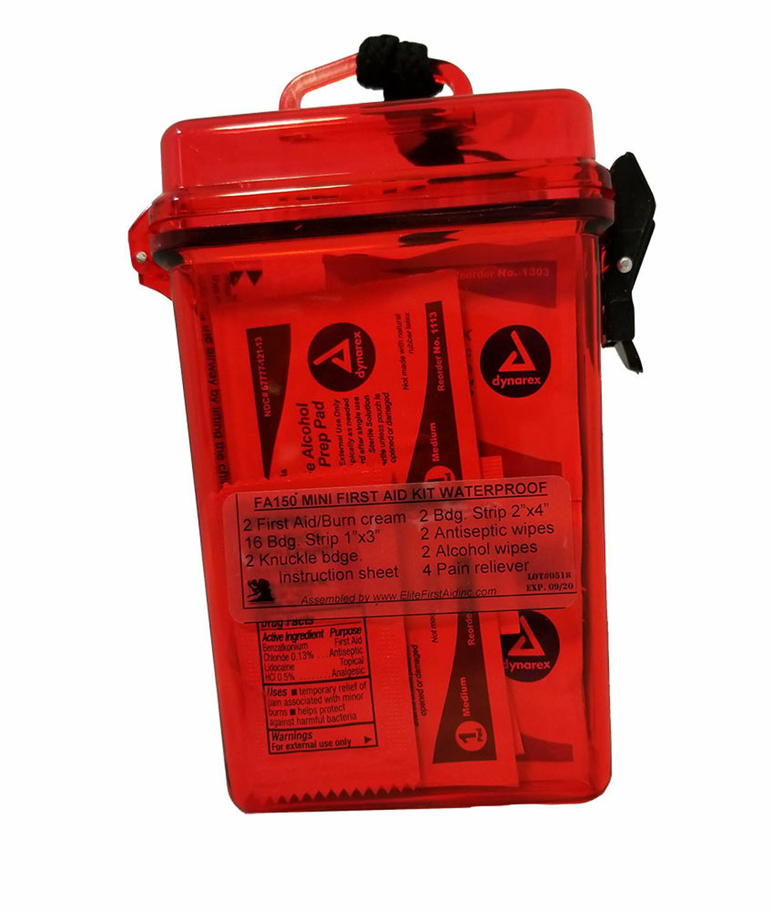 NEW Elite First Aid Mini 1st Aid Medical Kit in Waterproof Case 4 Hiking Hunting