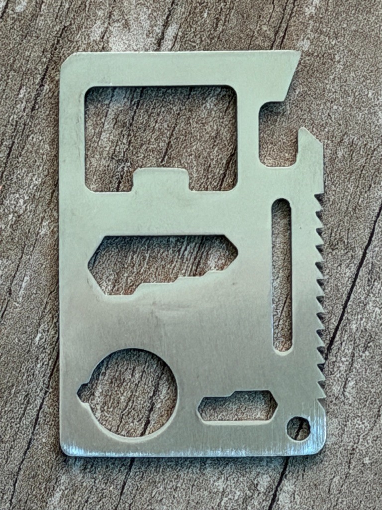 Pocket Sized Survival Credit Card Size Tool – Multi-Tool – 11 Tools