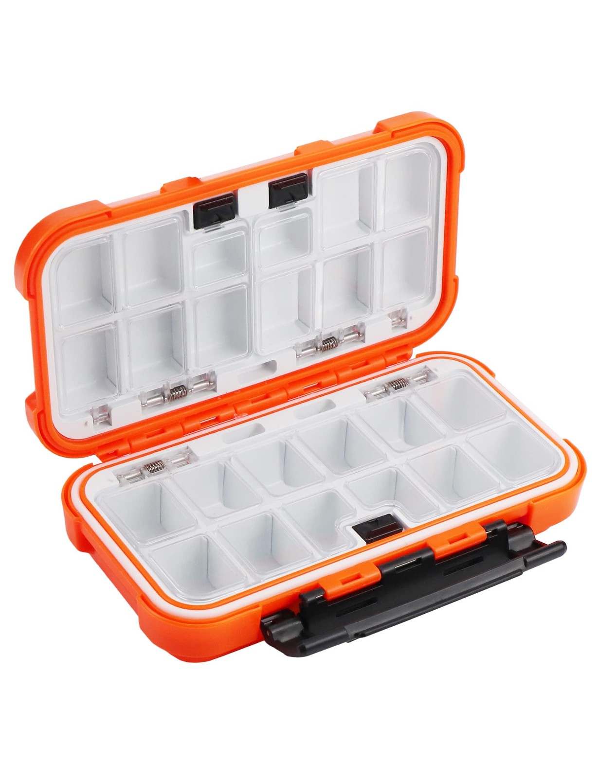 Hlotmeky Small Kayak Mini Tackle Box 6.6 x 3.7 x 1.8 inches, Orange