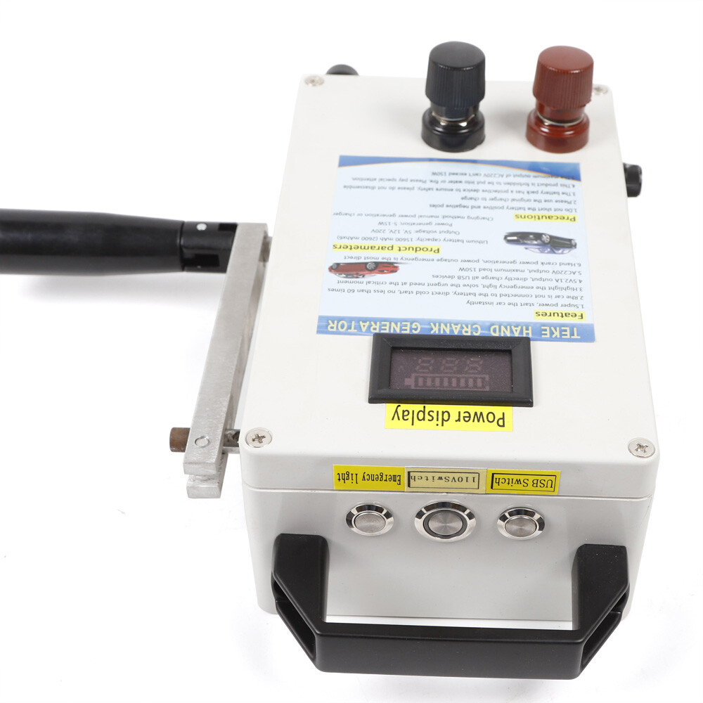 Portable Hand Crank Generator Emergency Power Supply Charger Camping Outdoor USA