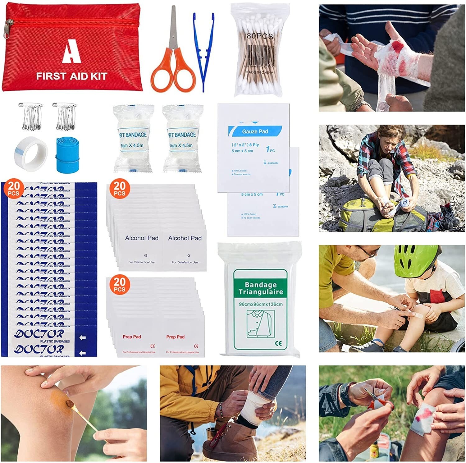 Emergency Survival Kit with Survival Gear tools first aid for backpack GO bag