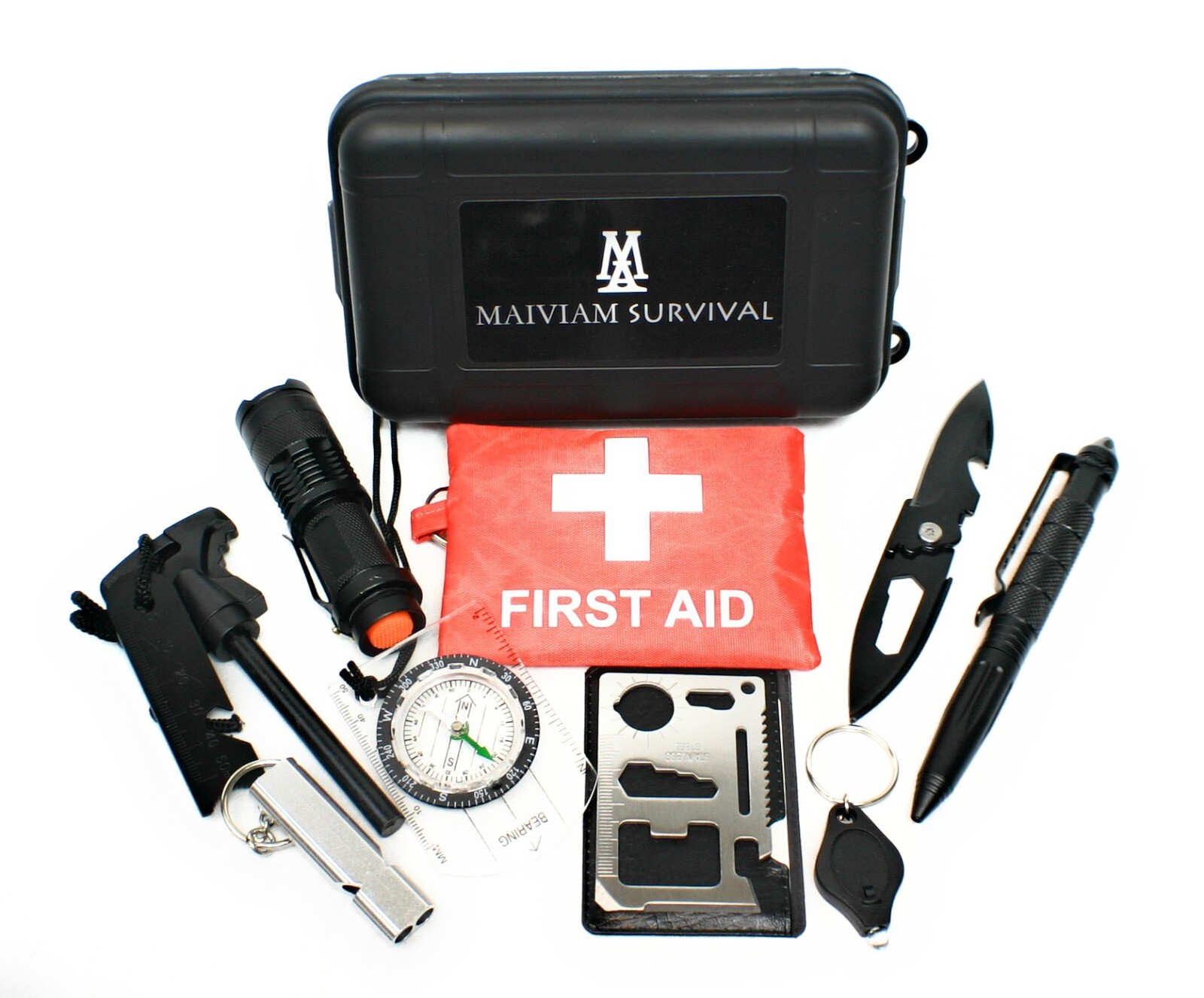 Survival Kit with case and first aid kit