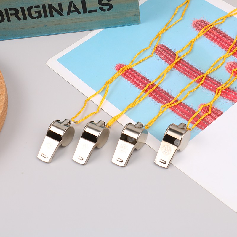 1/12Pcs Metal Whistle Referee Sport Stainless Steel Whistles Training Tools