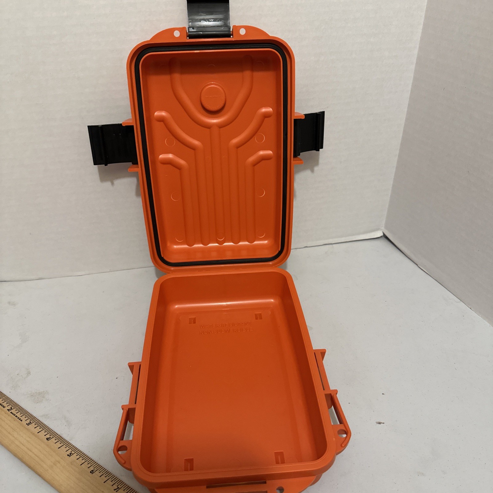 Orange MTM Survivor Dry Box with O-Ring Seal Compass Made In The Usa
