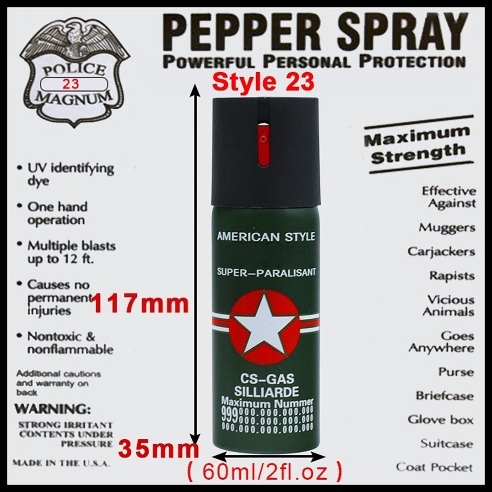 1 Pack Prosecure Pepper Spray 0.68oz Self Defense Safety Cap Design Operation