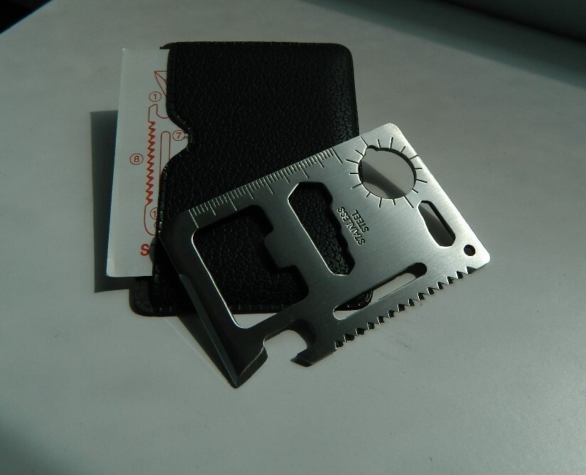 OUTDOORS 8 IN ONE PREMIUM FLINT FERRO STRIKER PLUS 11 IN 1 SS EMERGENCY TOOL