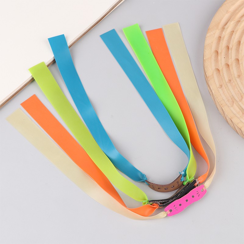 5Pcs 0.5/0.65/0.8/1.0MM Catapult Slingshot Hunting Powerful Flat Rubber Bands