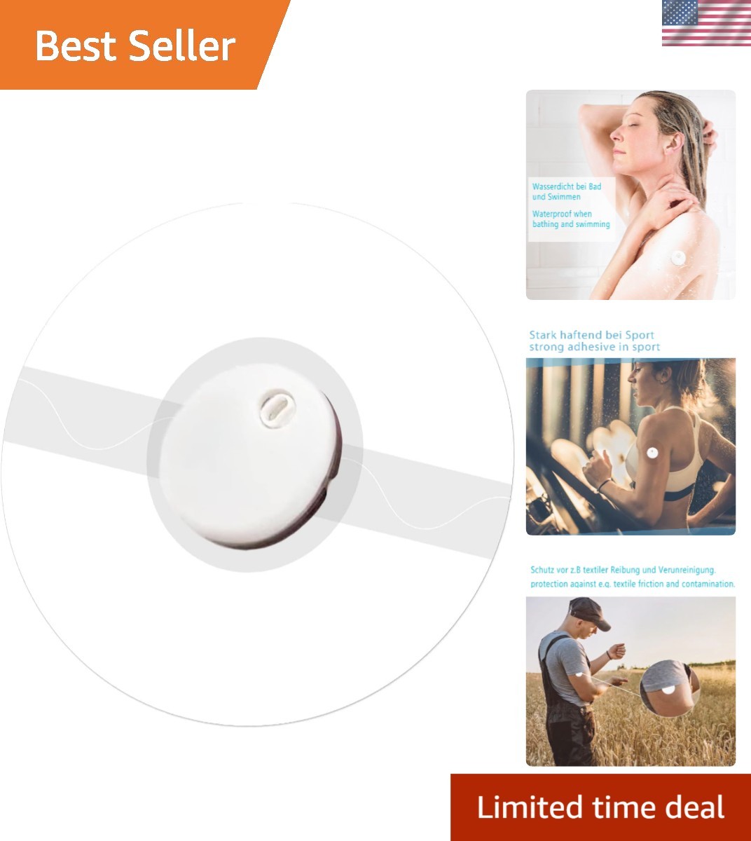 Freestyle Sensor Covers 20 Pack – Waterproof, No Glue in Center, Lasting 14 Days