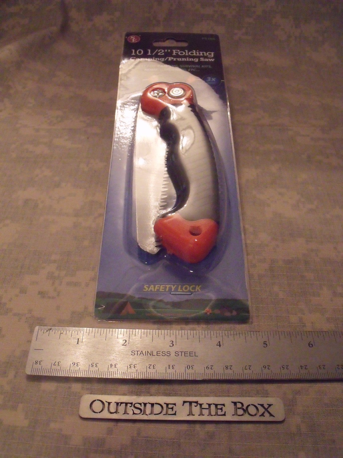 Emergency/Survival: 10 1/2″ Folding Camping Saw, 5″ Blade w/Safety Lock
