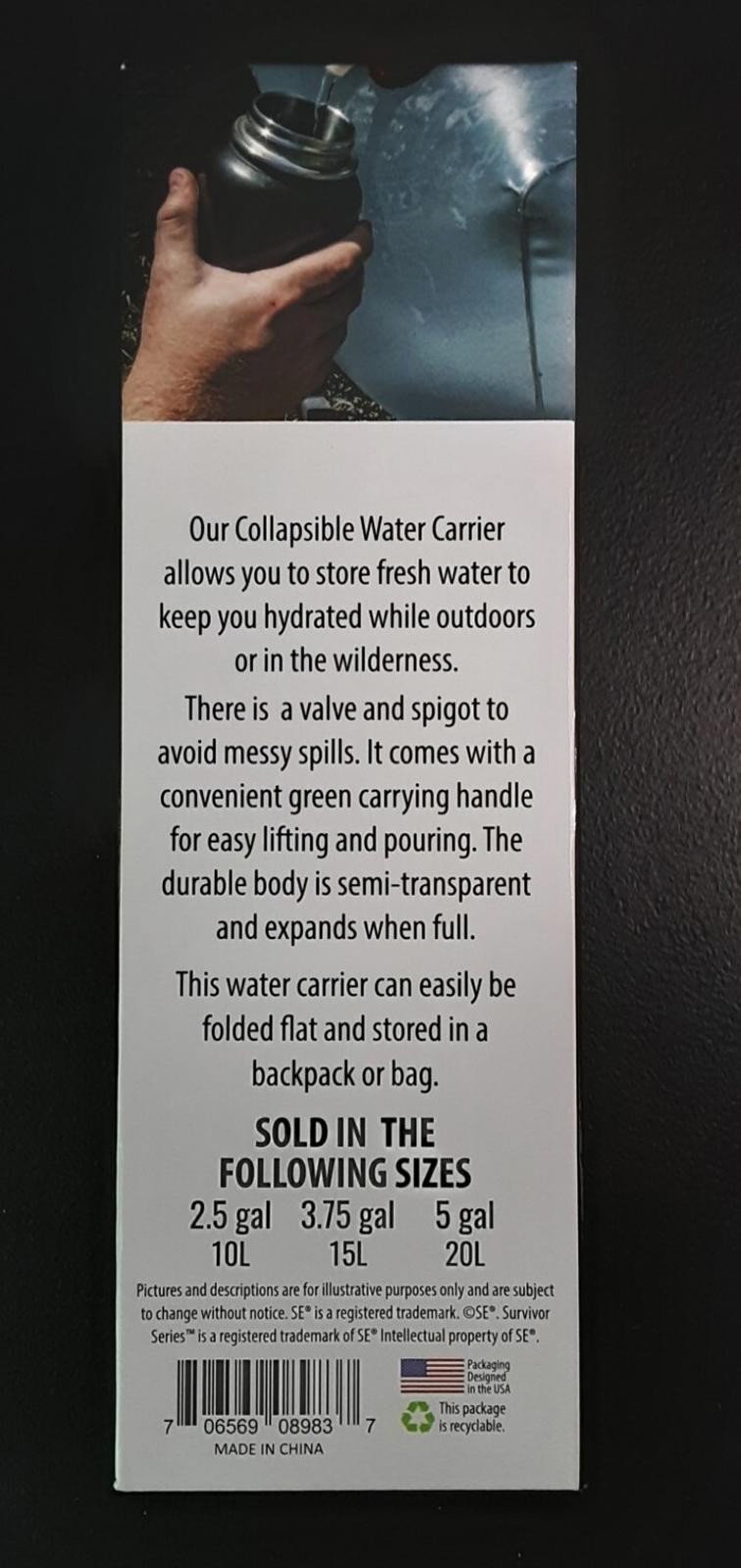 5 Gallon Collapsible Water Carrier With Handle