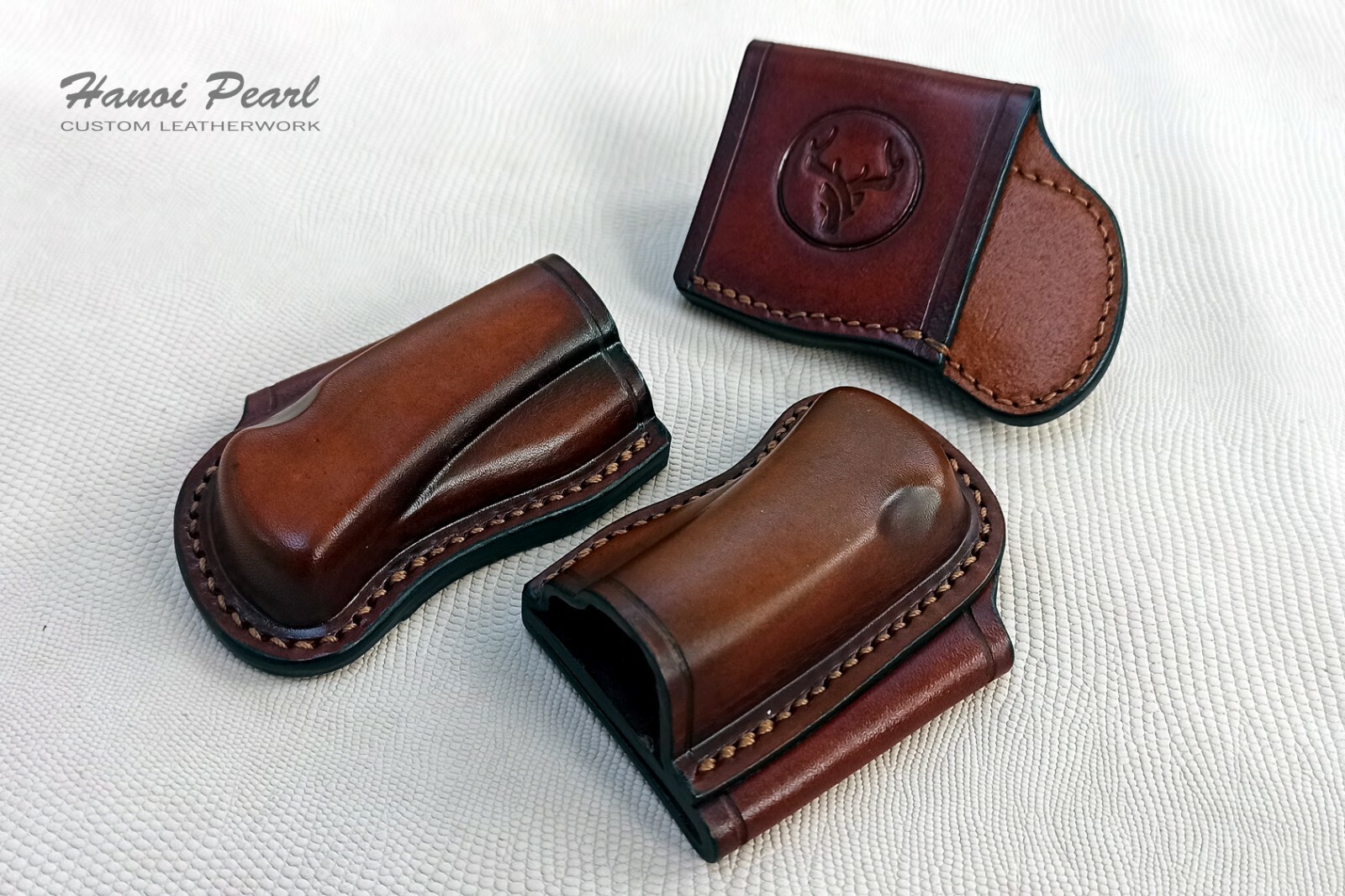 Buck 110 Hunter Sheath | Custom Horizontal Carry Leather Sheath | Sheath Only