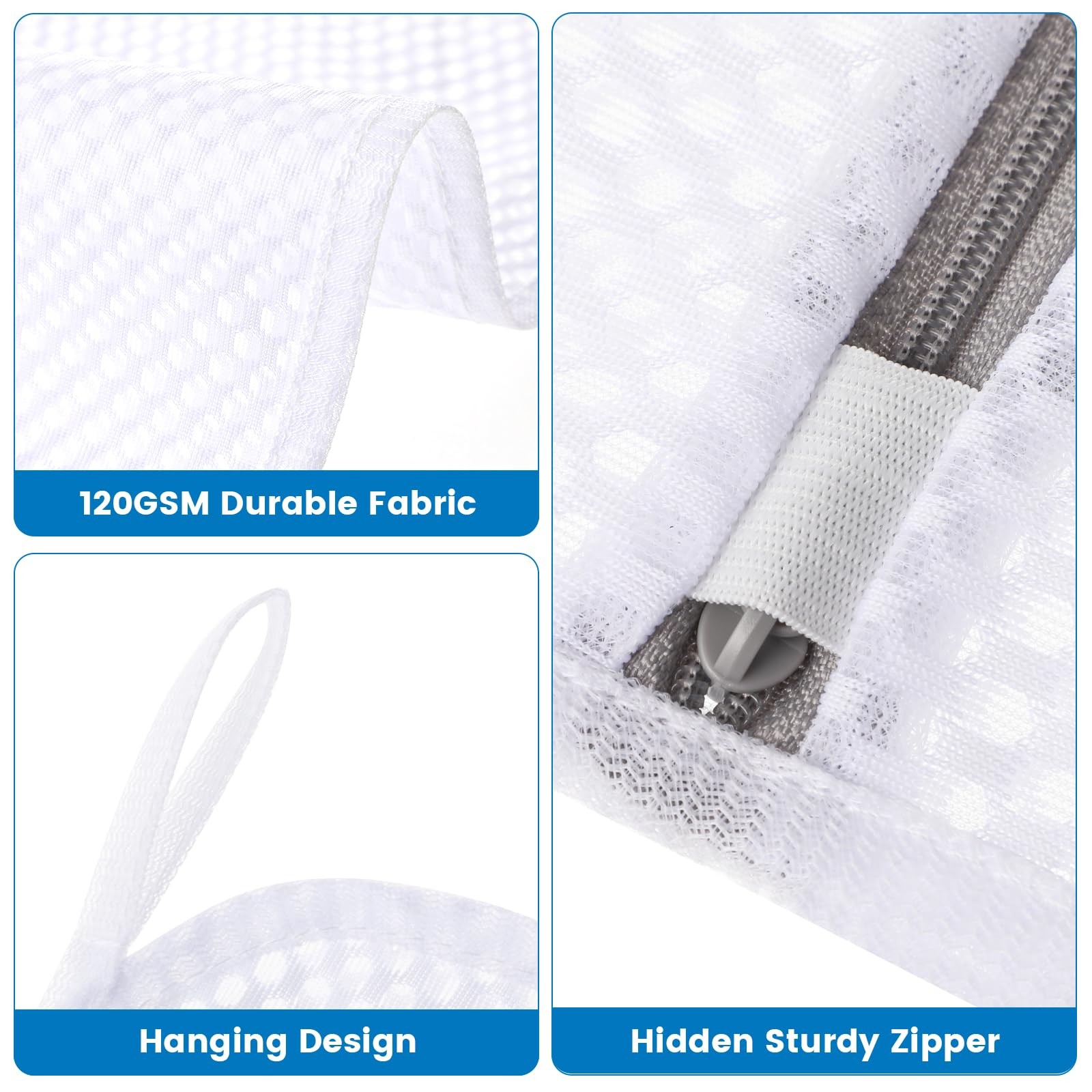 Dntorx 2 Pack XX-Large Mesh Laundry Bags for Delicates, 24 2 XX-Large, White
