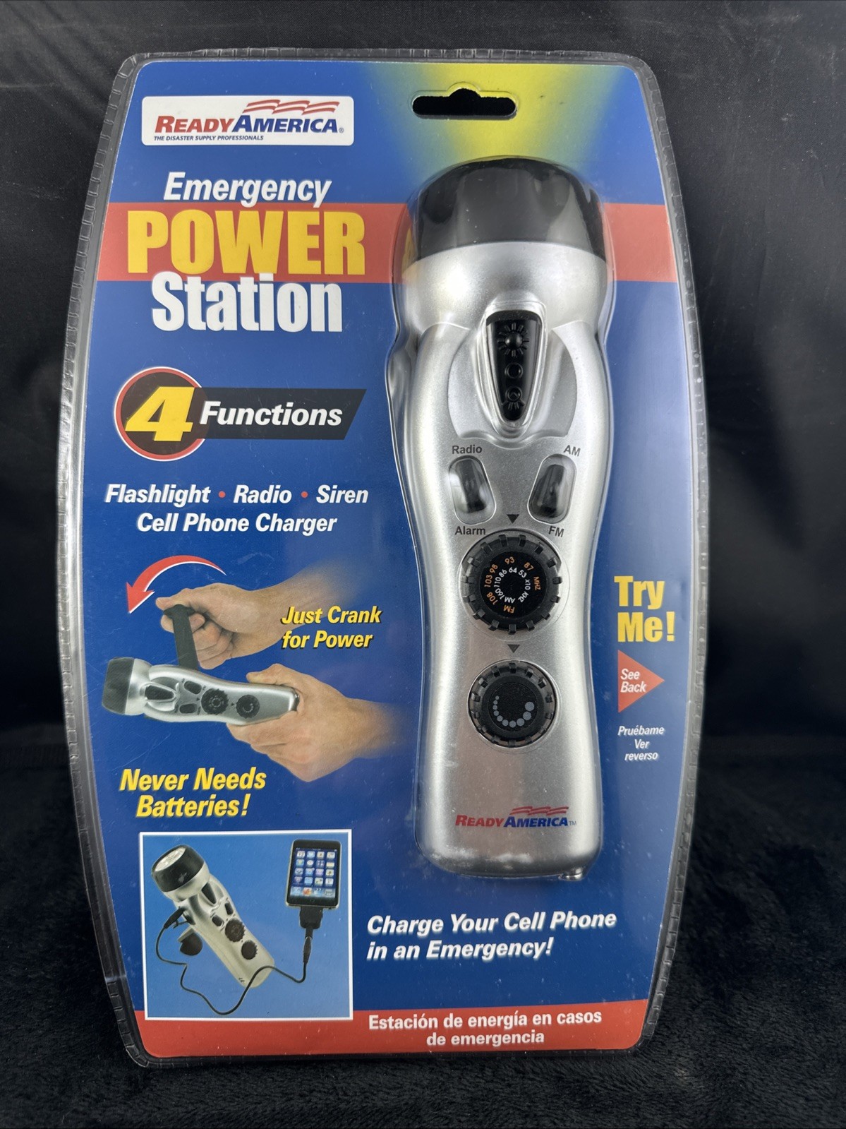 Ready America Emergency Power Station Flashlight Phone Charger Radio