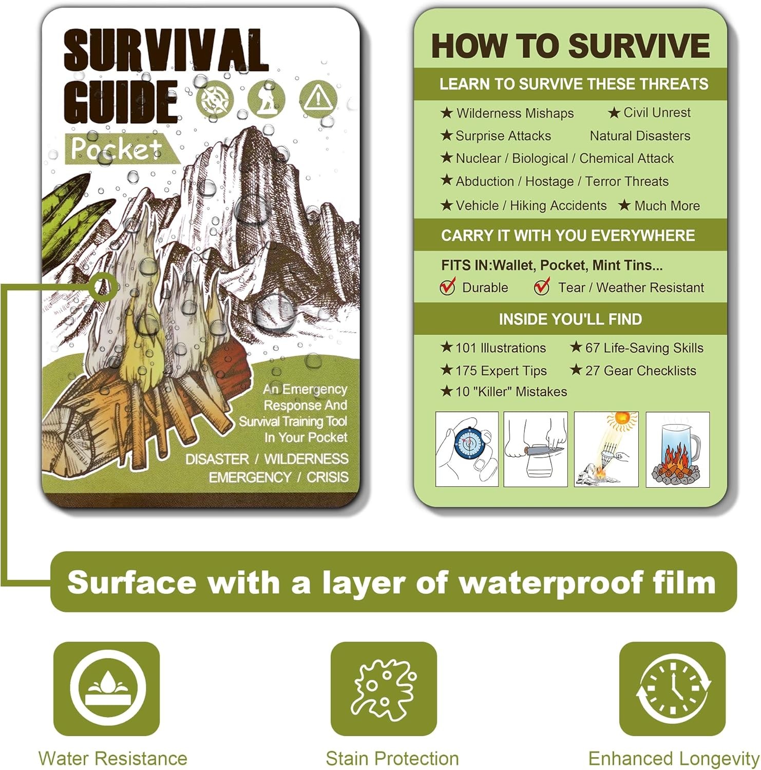 Pocket Survival Guide Emergency Kit Book