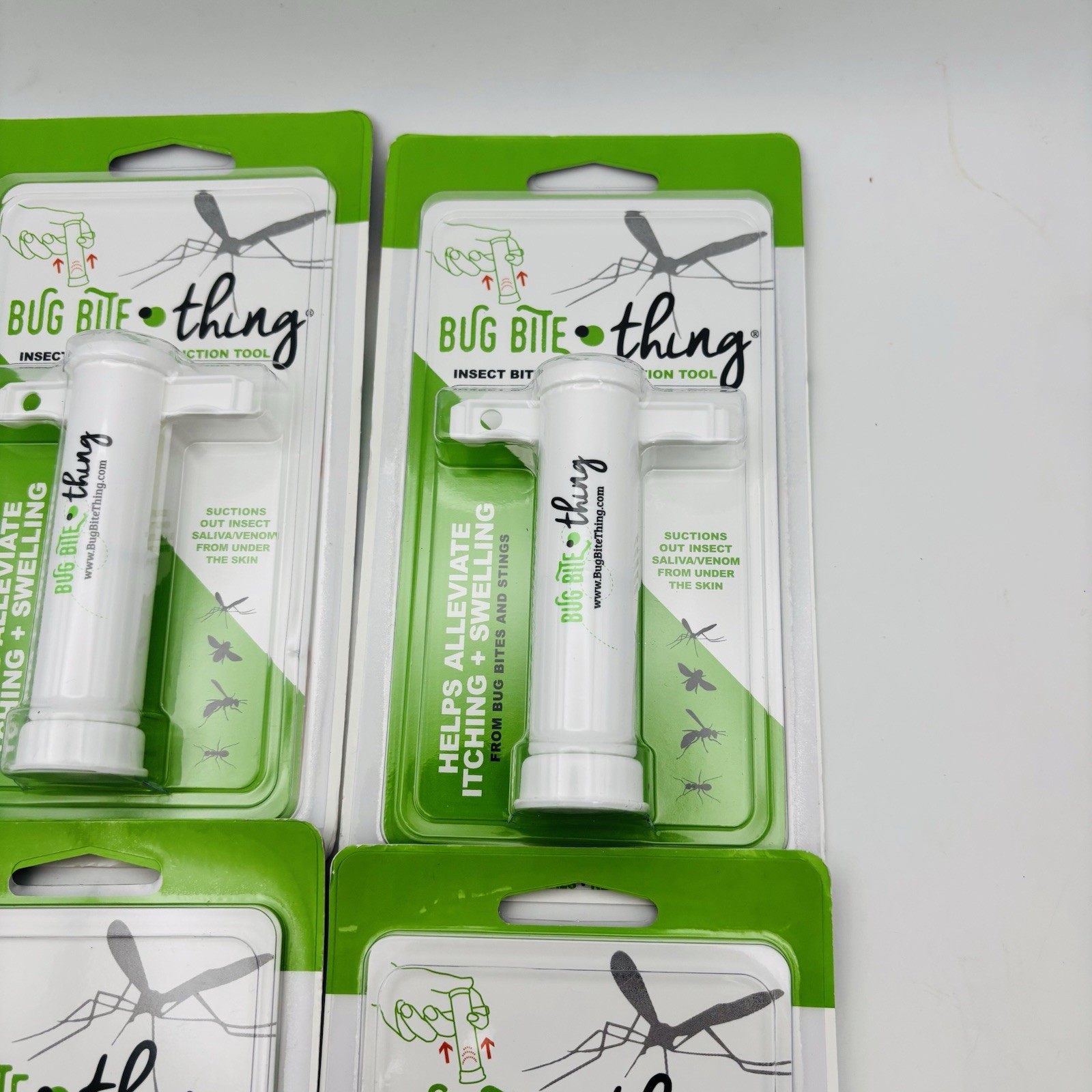 Lot Of 4 Bug Bite Thing Suction Tool Poison Remover Insect Bite Sting White NEW!